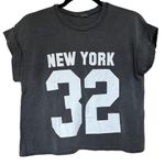 Brandy Melville John Galt dark grey New York graphic shirt Photo 0
