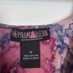 The Pyramid Collection Pink and Blue Tie Dye Spaghetti Strap Maxi Dress Size M Photo 4