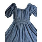 Gap  Smocked Denim Mini Dress Dark Wash Size‎ Medium Tall Photo 10