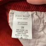 Judy Blue Slim Fit Corduroy Carpenter Ankle Pants Burnt Orange Rust Size 28 x 26 Photo 5