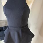 Lush Clothing Lush Black racer back peplum Mini Dress Photo 2
