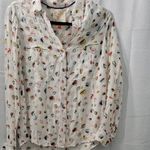 Anthropologie  Conversation Women's Button Down Shirt with Marble Print Size 4 Photo 2