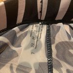 Swim Beach Cover Up Sheer Floral Zebra Split Leg Pants Black Cream Sz LARGE Photo 5