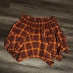 Free People  Asymmetrical Xia Skirt - Red and Orange Plaid Size S Photo 6