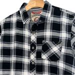 Tokyo Laundry Women’s Size M Black White Plaid Cotton Flannel Button Down Shirt Size M Photo 1