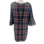 Vineyard Vines  Jolly Plaid Greenwich Flutter Sleeve Shift Dress Sz 12 Photo 3