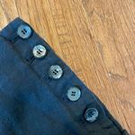 Talbots  Chelsea Crop black linen button side wide leg pant 10 Photo 5