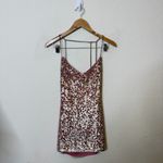 H:ours  Vega Dress in Quartz Rose Gold Sequin Mini Bodycon Chain Womens Size M Photo 4