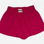 SheIn Hot Pink Smocked Elastic Waist Athletic Shorts - Size M Photo 2