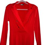 Chic Me  Long Sleeve V Neck Red Jumpsuit Photo 3