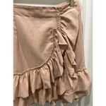 IRO  Linen Cotton Blend Ruffled Side Zip Tiered Skirt Sz 42 US 10 Photo 1