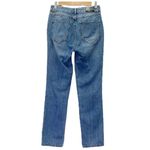 ANINE BING  Exposed Button Fly Mid Rise Slim Jeans Medium Blue Wash Size 26 | 2 Photo 1