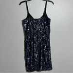 EXPRESS  Women Blue/Black Mini Party Sequin Dress size M Photo 5