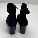 Kate Spade  Madelaine Womens Size 6B 6 Black Leather Suede Heeled Bootie‎ Strap Photo 12