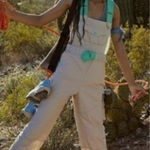 Free People Movement NWT  Morning Meadow Onesie, Oatmilk Combo Tan | Size Small Photo 0