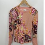 Sundance Time For Me Davina Paisley Long Sleeve Thermal Shirt Men Petite Small Pink Size undefined Photo 0