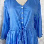 ATM Anthony Thomas Melillo Crincke Cotton Dress In Sky Size M Photo 7