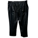 Pistola  Faux Leather Pants Women's Plus Size 20 Black Cropped Patch Pockets Photo 5