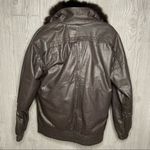 Vintage Maison Blanche leather fur lined jacket coat removable fur vest lining s Brown Photo 2