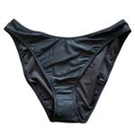 J.Crew  Black 90s High Leg Bikini Bottom Women’s Size XL NEW Swimsuit Photo 2