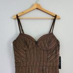 Haute Monde Bronze Shimmer Spaghetti Strap Wide Leg Pantsuit XL NWT Photo 2