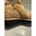Eileen Fisher Cargo Womens 8 Shoes Brown Suede Wedge Heel Side Zip Ankle Bootie Photo 8