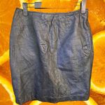 Apostrophe  Black Leather Skirt Size 6‎ Photo 2