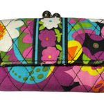 Vera Bradley Retired Small Kisslock Wallet Va Va Bloom Tri-Fold Coin Purse Photo 0