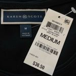 Karen Scott  Medium Top Holiday Van w/ Dogs Festive Christmas Long Sleeve Stretch Photo 6