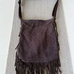 American Eagle Vintage Outfitters Brown Genuine Suede Fringe Shoulder Bag Photo 11