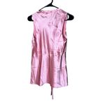 Garnet Hill Tunic 100%Silk Lace Trim Sleeveless V-Neck Pink Top Size 12 Photo 7