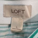 Loft Green Outlet Striped Maxi Skirt Size L EUC Photo 4