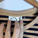 The Upside Tan & Black Striped Long Sleeve Crop 100% Cotton Shirt Size XL Brown Photo 6