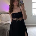 Lucy in the Sky Black  Maxi Dress with Double Slits Photo 0