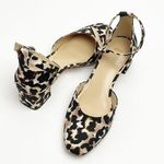 CAbi Kiki Leopard Print Adjustable Ankle Straps Closed Toe Block Heels Size 9 Photo 0