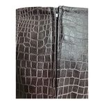 Saks 5th Avenue Vintage Saks Fifth Avenue Folio Collection Brown Croc Embossed Pencil Skirt SZ 4 Photo 5