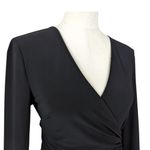 Evan Picone NWOT  Black Faux Wrap Sheath Dress size 4 Photo 1