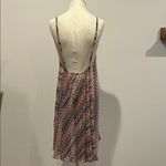 Chic Multicolor Zigzag Pattern Dress Blue Photo 2