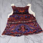 julie's closet Red and Blue Sleeveless Cropped Tank Top Photo 1