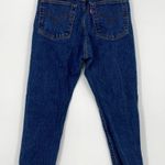 Levi's Wedgie Straight Dark Wash High Waisted Cut Off Hem Jeans - 26 Photo 2