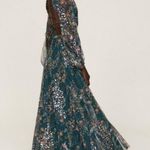 Mac Duggal 💕IEENA 💕 Blue Floral Chiffon Dress Multi-Color Floral Print 4 NWOT Photo 2