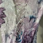 Komarov Corset Back Charmeuse Gown Dress in Bloom Lace Up Back Womens Size XL Photo 6