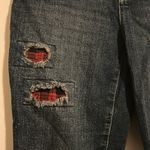 Style & Co  Women’s Boyfriend Plaid Patch Jeans NEW 2P Petite Photo 1