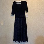 Alex Evenings  Midnight Blue Lace Midi Skirt Photo 2
