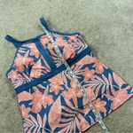 Lands' End Lands’ End Tummy Control Keyhole High Neck Tankini 14DD & Skirt Tropical Blue 14 Photo 6