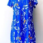 Adidas  Farm Rio Butterfly Mini Dress Womens Large Blue Short Sleeves Summer Photo 0