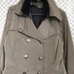 EXPRESS  Shiny taupe ski type jacket pea coat women’s‎ size M Photo 1