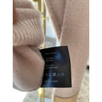 Veda 100% Cashmere Colorblock Sweater Black Beige Leather Cuff Quiet Luxury Boho Photo 5