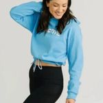 Zyia  NWT Blue Uppercut Crop Hoodie size Medium Photo 1