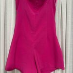 Glam  Vibrant Pink Strapless Skort Romper Photo 4